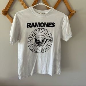 H&M White Ramones Graphic Tee